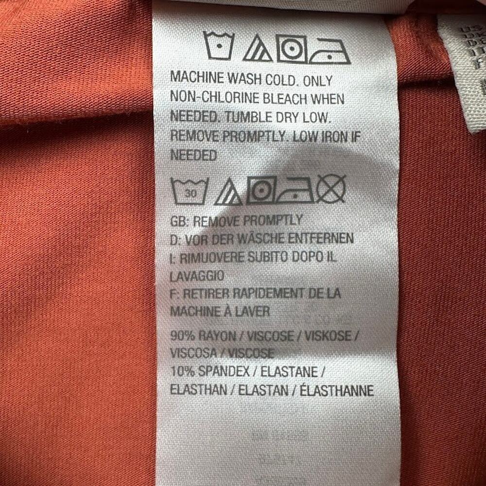 LOGO Lori Goldstein Top Womens 1X Rust 2 Piece Layered Tunic Stretch Lagenlook - Picture 9 of 13